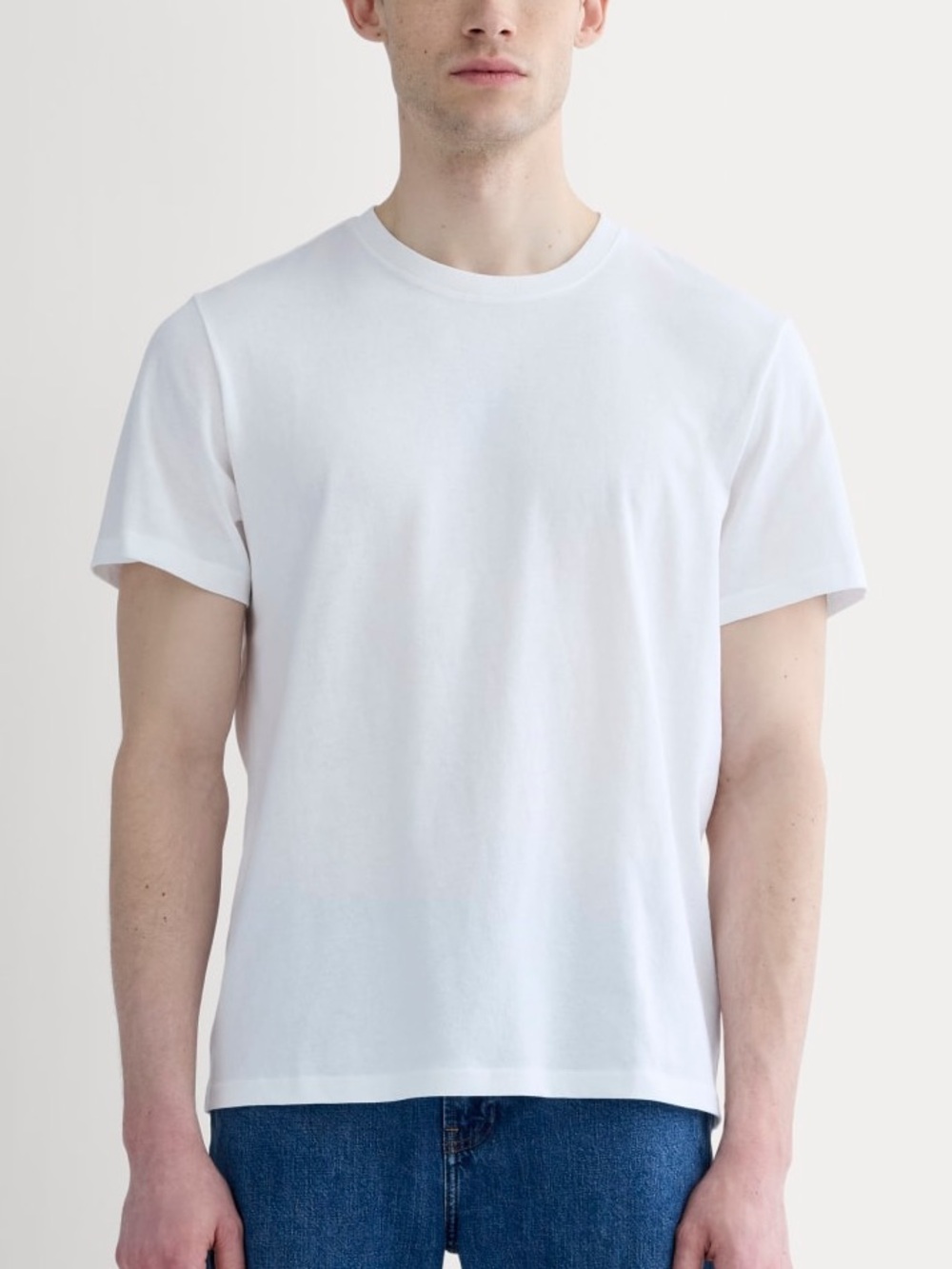 Everlane The Premium Weight Crew Neck Uniform Tee in white Size L